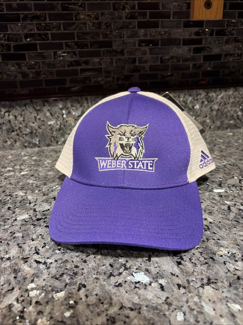 Weber State Wildcats Hat Cap Snap Back Mens One Size NCAA Basketball Adidas NWT